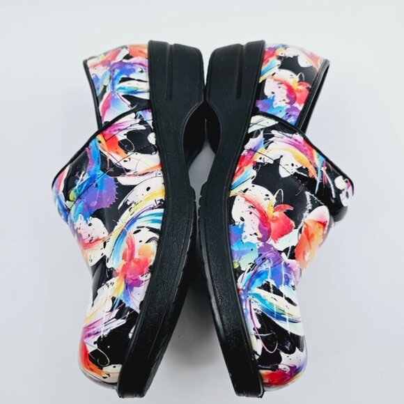 Savvy Brandy Woman's 11M Multi Color Splash Slip Resistant Slip-on Clog/Shoes - Picture 5 of 9